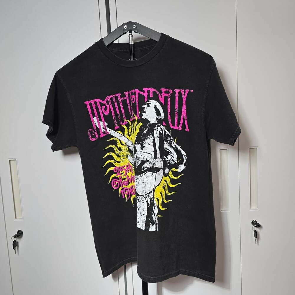 Jimi Hendrix 25th of May 1969 Black Graphic T-Shirt Small